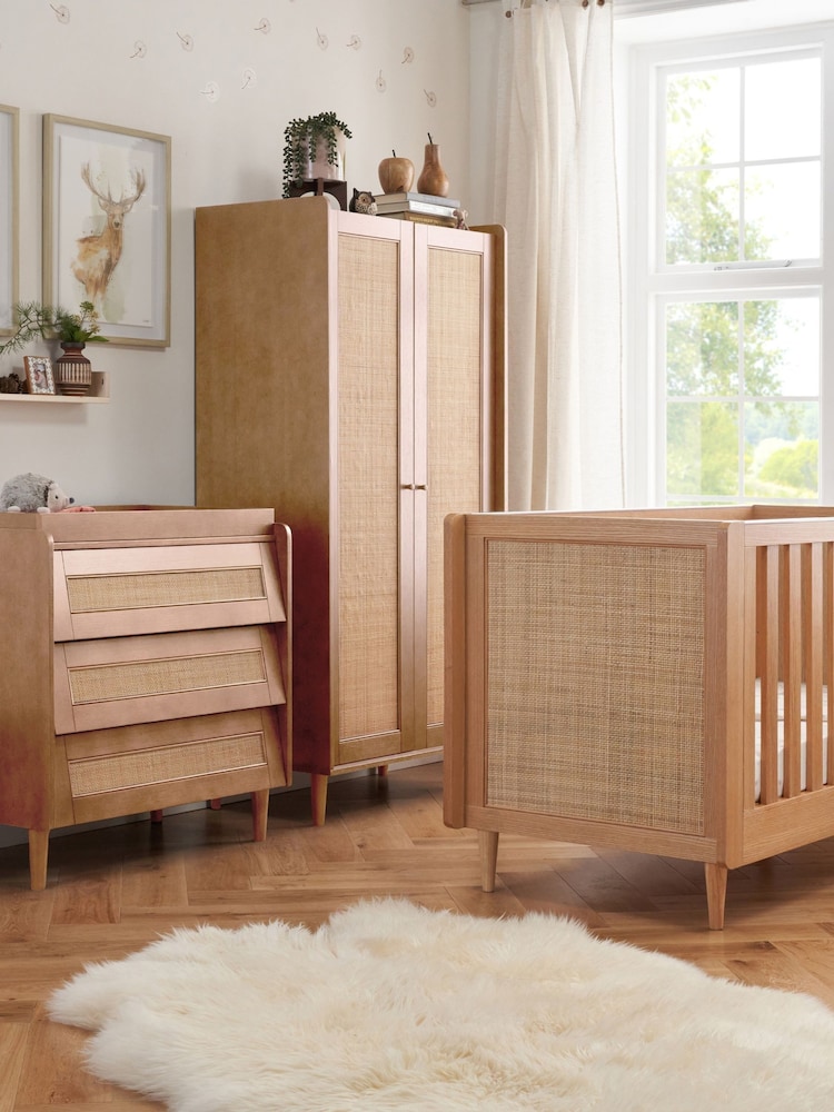 Tutti Bambini Light Oak 3 Piece Japandi Nursery Furniture Set - Image 1 of 11 Tutti Bambini Light Oak 3 Piece Japandi Nursery Furniture Set - Image 1 of 11