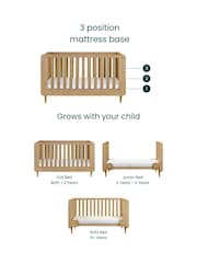 Tutti Bambini Light Oak 3 Piece Japandi Nursery Furniture Set - Image 10 of 11