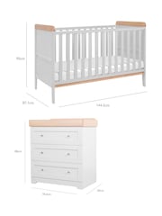 Tutti Bambini Dove Grey Oak 2 Piece Rio Nursery Furniture Set - Image 8 of 9