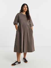 Simply Be Acid Wash Boxy Sleeve Midi Dress - תמונה 1 מתוך 4