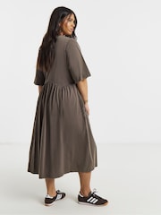 Simply Be Acid Wash Boxy Sleeve Midi Dress - תמונה 2 מתוך 4