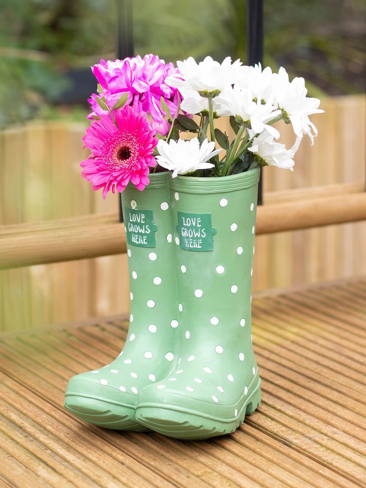 Something Different Green Welly Boot Planter - Image 1 of 1 Something Different Green Welly Boot Planter - Image 1 of 1