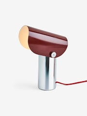 MADE.COM Chrome & Red Curve Table Lamp - Image 5 of 6
