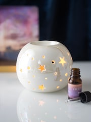 Something Different White Iridescent Star Oil Burner and Wax Warmer - Image 1 of 1