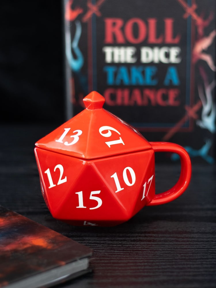Something Different Red D20 Gaming Dice Shaped Mug - Image 1 of 4 Something Different Red D20 Gaming Dice Shaped Mug - Image 1 of 4