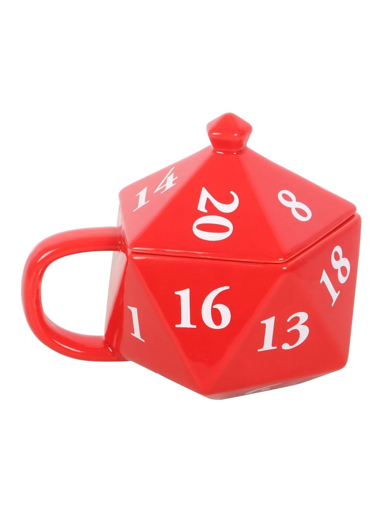 Something Different Red D20 Gaming Dice Shaped Mug - Image 2 of 4 Something Different Red D20 Gaming Dice Shaped Mug - Image 2 of 4
