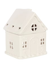 Something Different White Gingerbread House Ceramic Oil Burner - Image 2 of 5