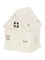 Something Different White Gingerbread House Ceramic Oil Burner - Image 3 of 5