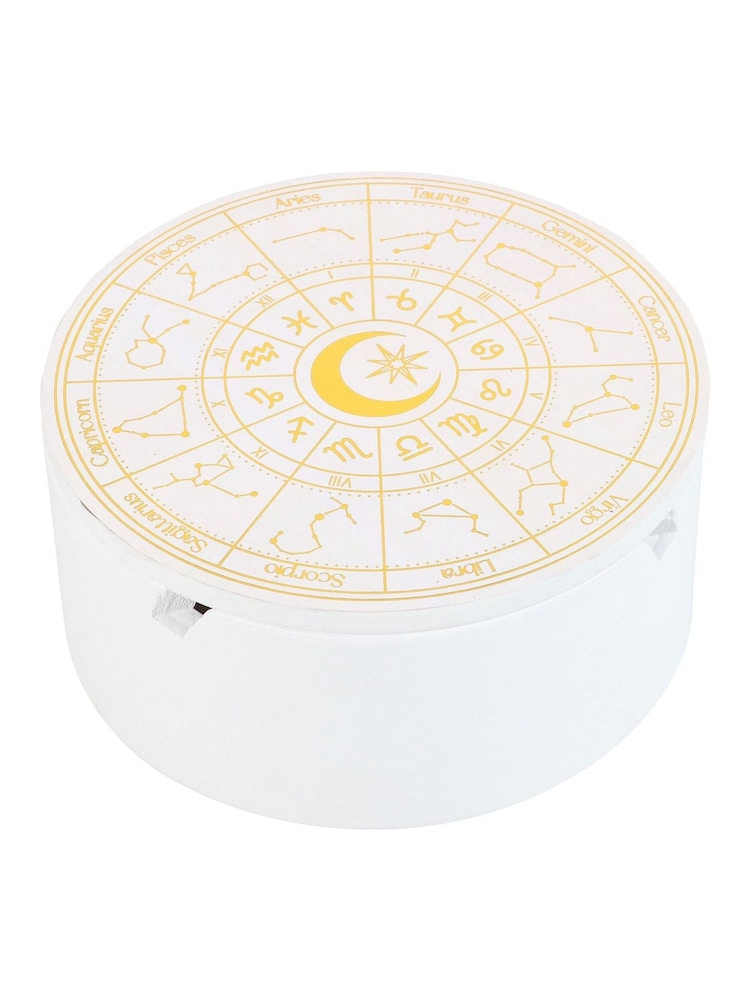 Something Different White Astrology Wheel Jewellery Storage Box - Image 3 of 3