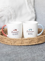 Something Different White Caravan King and Caravan Queen Couples Mug Set - Image 1 of 4