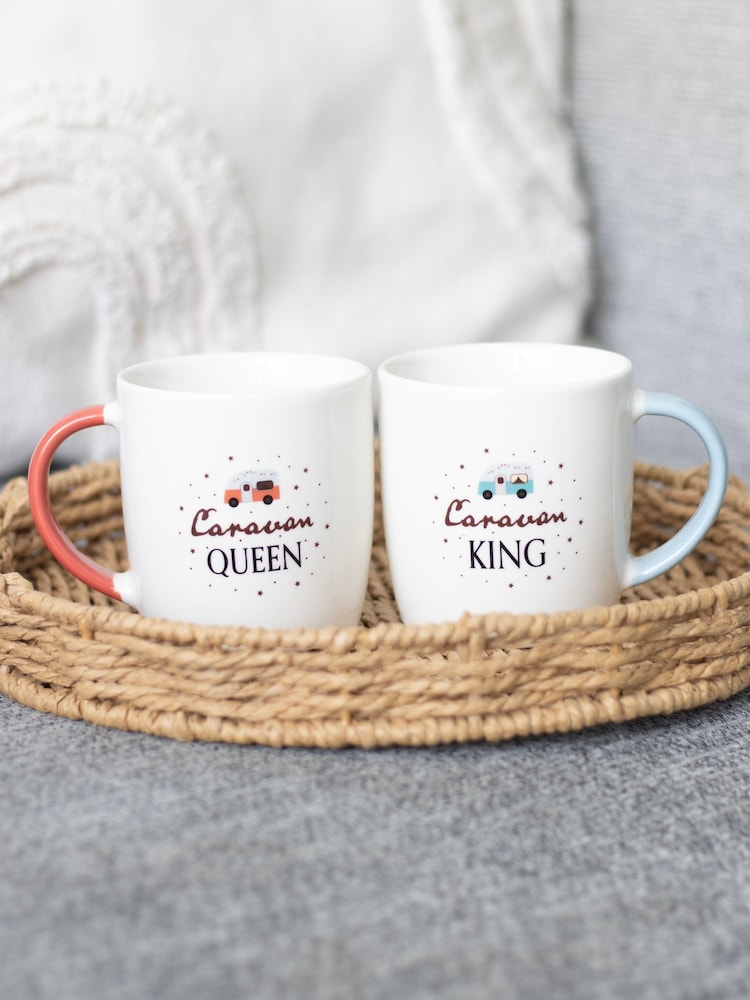 Something Different White Caravan King and Caravan Queen Couples Mug Set - Image 1 of 4