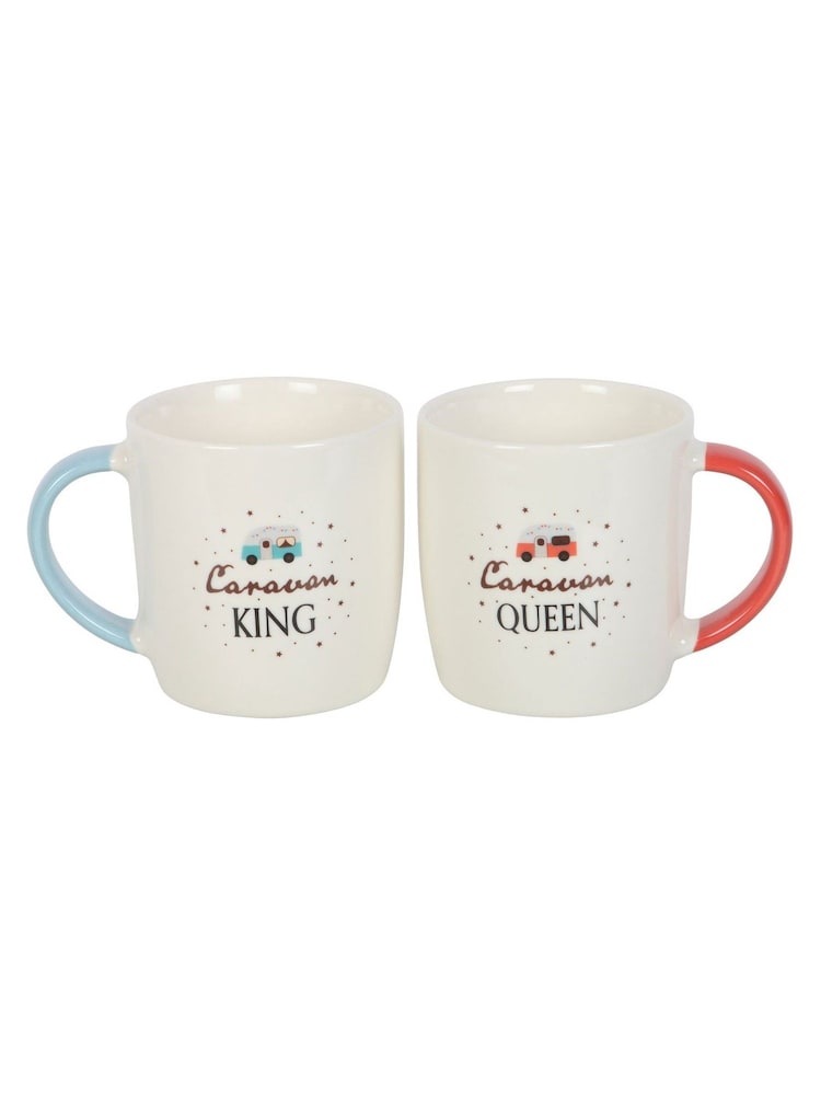 Something Different White Caravan King and Caravan Queen Couples Mug Set - Image 2 of 4