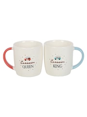 Something Different White Caravan King and Caravan Queen Couples Mug Set - Image 3 of 4