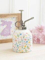 Something Different White Spring Floral Print Ceramic Plant Mister - Image 1 of 5