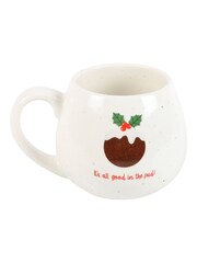 Something Different White All Good in the Pud Rounded Christmas Mug - Image 3 of 4