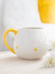 Something Different White Daisy Rounded Mug - Image 1 of 1