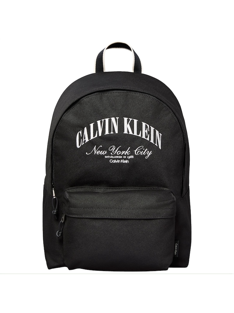 Calvin Klein Black Graphic Backpack - Image 1 of 3