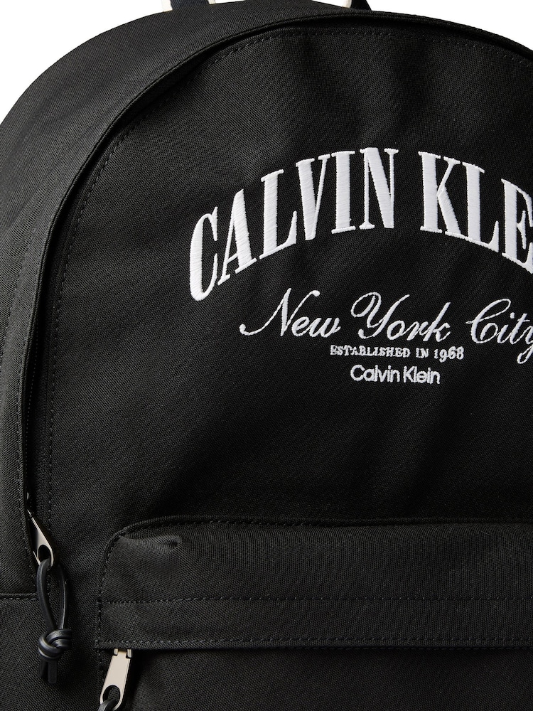 Calvin Klein Black Graphic Backpack - Image 2 of 3