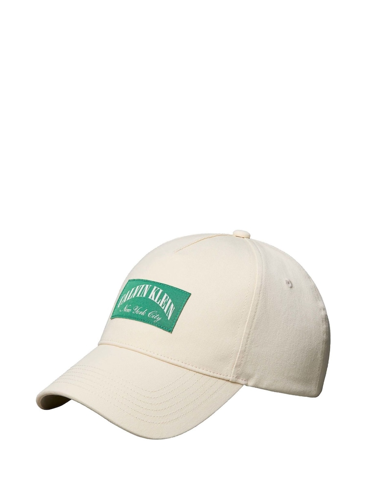 Calvin Klein White Baseball Canvas Blend Cap - Image 1 of 3 Calvin Klein White Baseball Canvas Blend Cap - Image 1 of 3