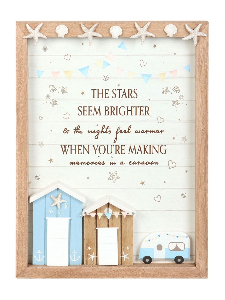 Something Different White The Stars Seem Brighter 3D Shell Caravan Plaque - Image 2 of 4 Something Different White The Stars Seem Brighter 3D Shell Caravan Plaque - Image 2 of 4