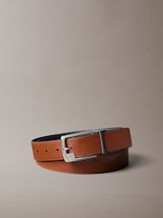 Calvin Klein Brown Woven Metal Buckle Belt - Image 2 of 3