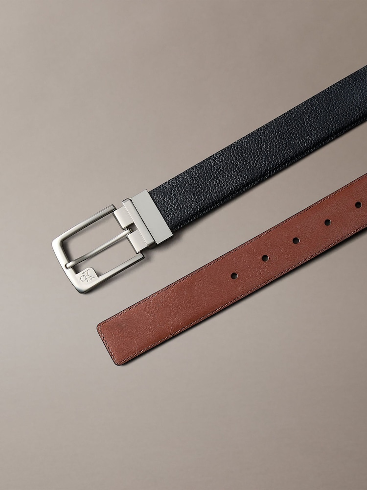 Calvin Klein Brown Woven Metal Buckle Belt - Image 3 of 3
