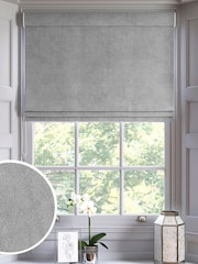 Grey Mohair Made to Measure Roman Blind - Image 1 of 6