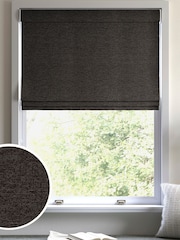 Chocolate Brown Boucle Made to Measure Roman Blinds - Image 1 of 6