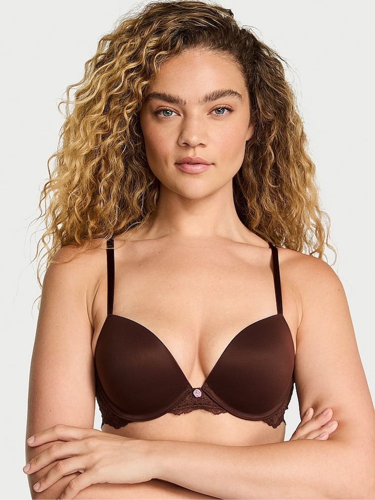 Victoria's Secret Ganache Nude Lace Trim Push Up Bra - Image 2 of 3 Victoria's Secret Ganache Nude Lace Trim Push Up Bra - Image 2 of 3