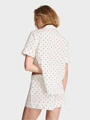 Victoria's Secret Coconut White Polka Dot Heritage Cotton Short Pyjamas Set - Image 2 of 3