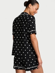 Victoria's Secret Black Polka Dot Modal Short Pyjamas Set - Image 2 of 2