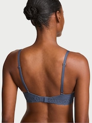Victoria's Secret Bluestream Full Cup Push Up Cotton Stripe Lace Trim Bra - Image 2 of 2