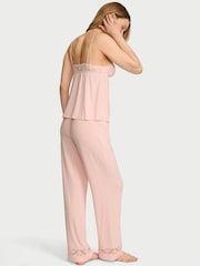Victoria's Secret Purest Pink Lace Trim Modal Cami & Trousers Set - Image 2 of 3