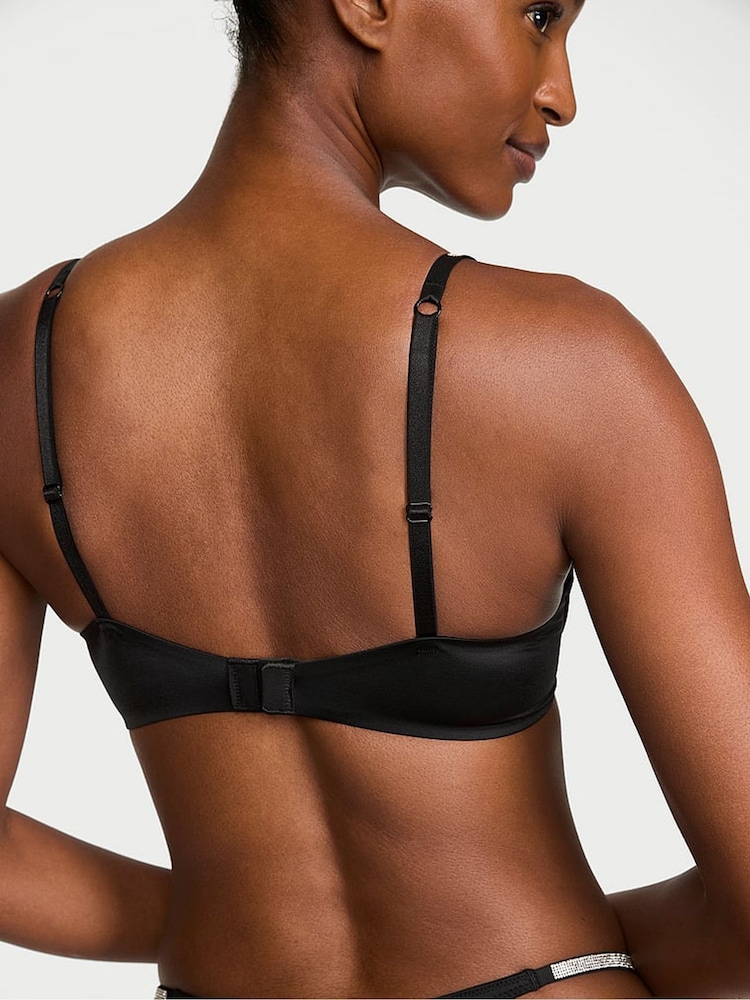 Victoria's Secret Black Push Up Shine Script Bra - Image 2 of 2