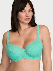 Victoria's Secret Scuba Green Unlined Balcony Lace Bra - Image 1 of 2