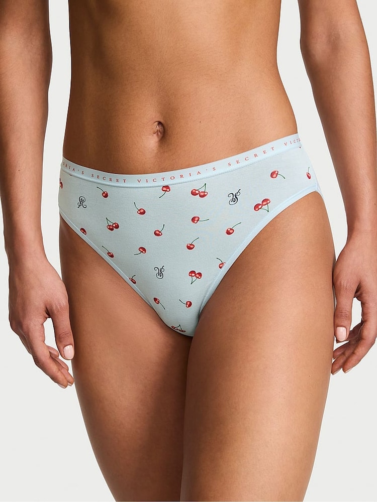 Victoria's Secret Blue Cherries Brief Knickers - Image 1 of 2 Victoria's Secret Blue Cherries Brief Knickers - Image 1 of 2