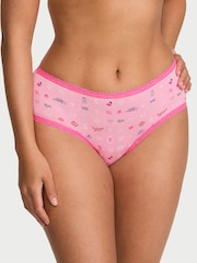Victoria's Secret Pink Icons Cheeky Cotton Lace Trim Knickers - Image 1 of 2