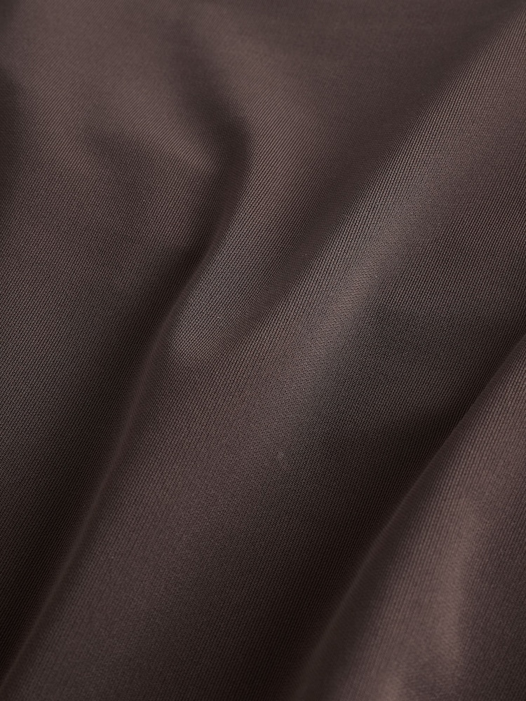 Chocolate Brown Sleeveless Halter Neck Fringe Scarf Top - Image 3 of 3