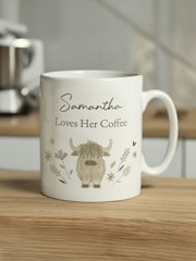 Personalised Highland Cow Mug by PMC - Image 1 of 3