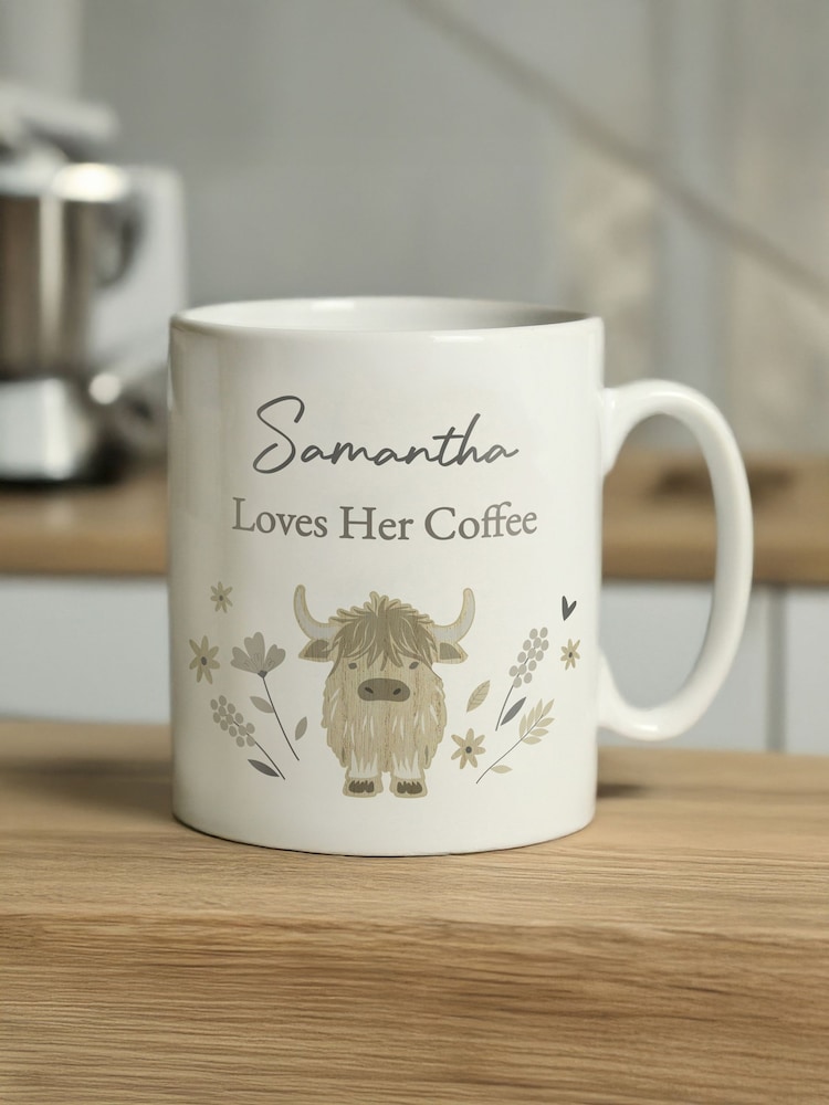 Personalised Highland Cow Mug by PMC - Image 1 of 3