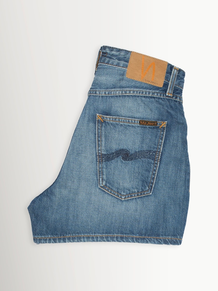 Nudie Jeans Blue Maeve Denim Shorts - Image 10 of 10 Nudie Jeans Blue Maeve Denim Shorts - Image 10 of 10