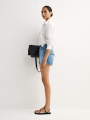 Nudie Jeans Blue Maeve Denim Shorts - Image 3 of 10