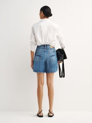 Nudie Jeans Blue Maeve Denim Shorts - Image 4 of 10