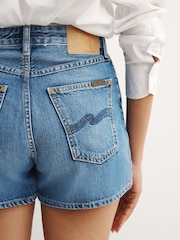 Nudie Jeans Blue Maeve Denim Shorts - Image 6 of 10