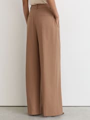 Chameau - Reiss Luna Wool-Blend Wide-Leg Pleated Trousers - Image 5 de 6