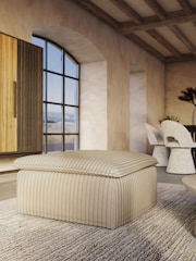 Abigail Ahern Silver Madison Mega Footstool - Image 1 of 4