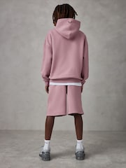 Earthy Pink - Castore Oversized Hoodie and Shorts Set - Immagine 4 di 12