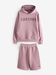 Earthy Pink - Castore Oversized Hoodie and Shorts Set - Immagine 7 di 12