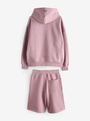 Earthy Pink - Castore Oversized Hoodie and Shorts Set - Immagine 8 di 12