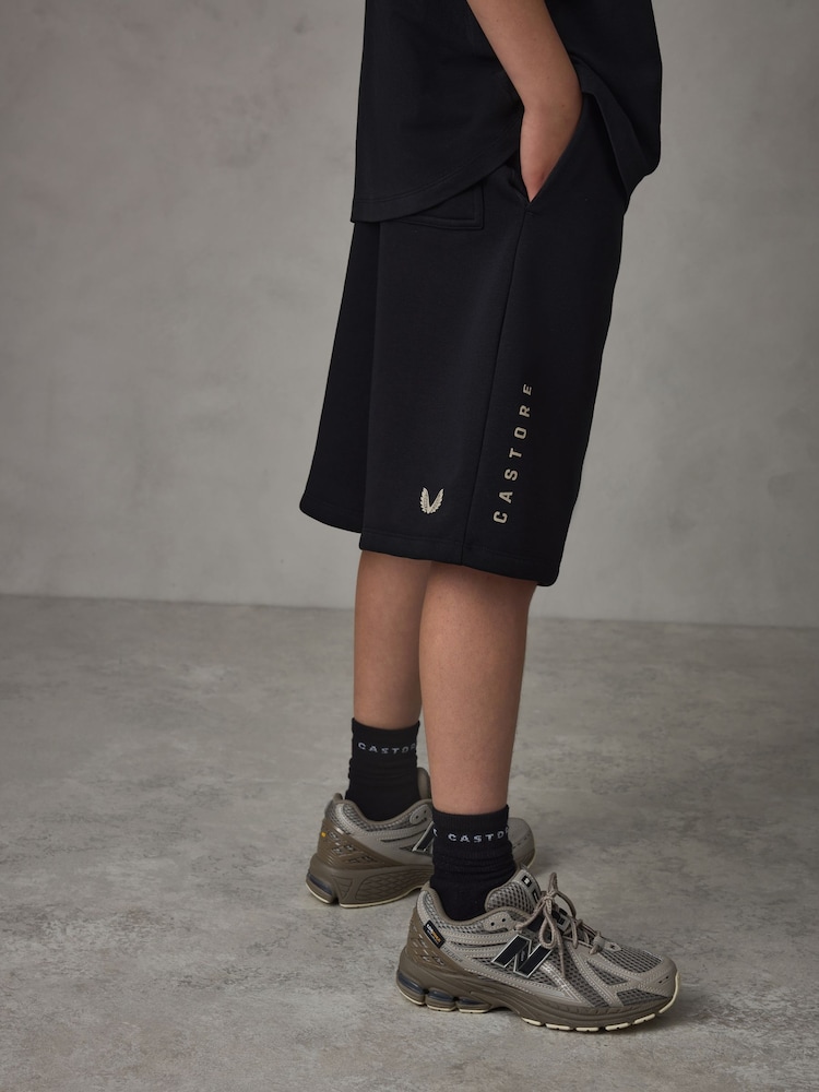 Castore Black Oversized Top and Shorts Set - Image 2 of 13